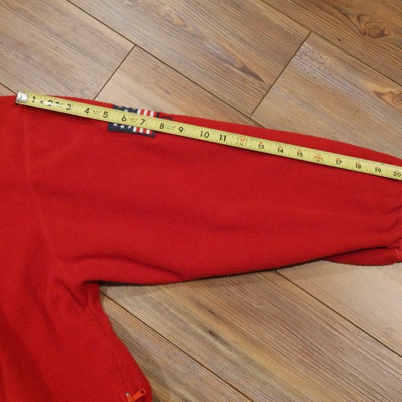 🚫SOLD🚫 Vintage Polo Ralph Lauren Superman Red USA Polo Pullover Sweater Size L - Picture 11 of 12